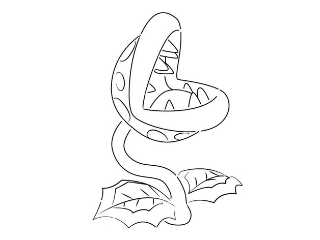 Piranha plant stencil by longquang