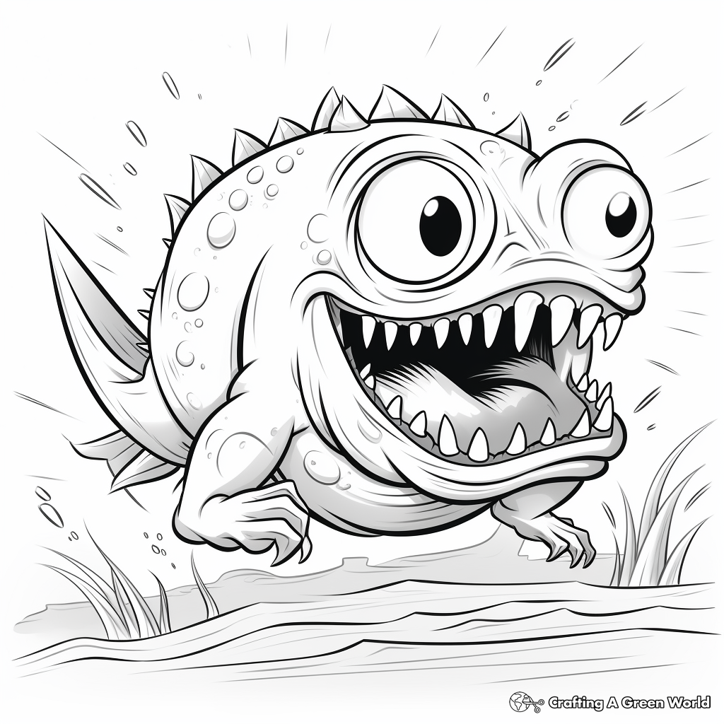 Piranha coloring pages