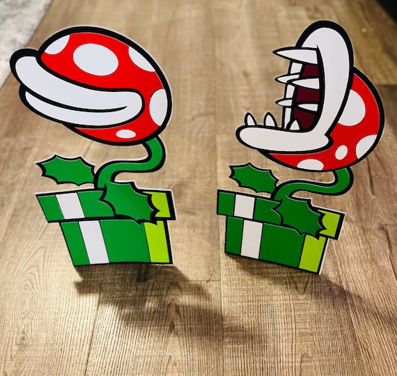 Inches piranha plant party decoration mario theme party stand available