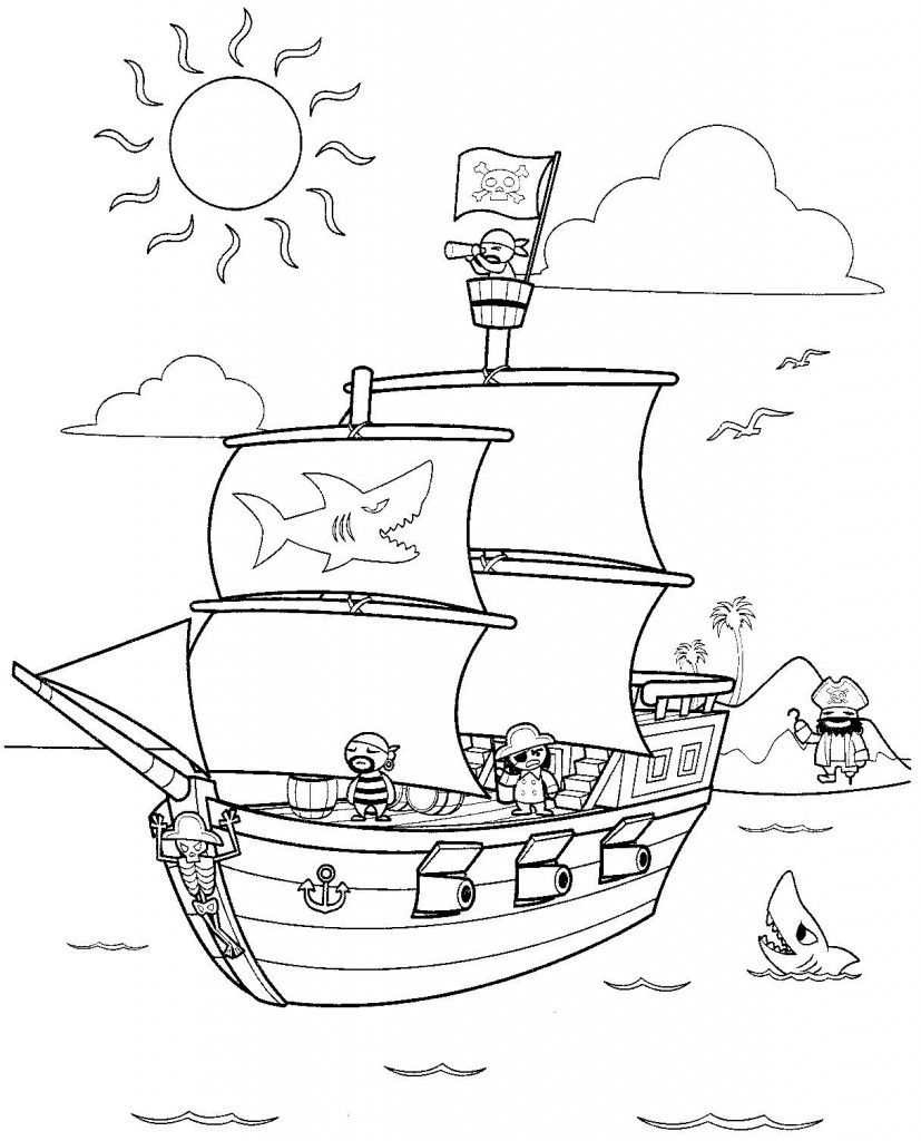 Free printable pirate coloring pages for kids pirate coloring pages coloring pages pirate boats