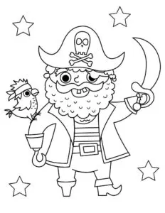 Pirate coloring pages free printable sheets