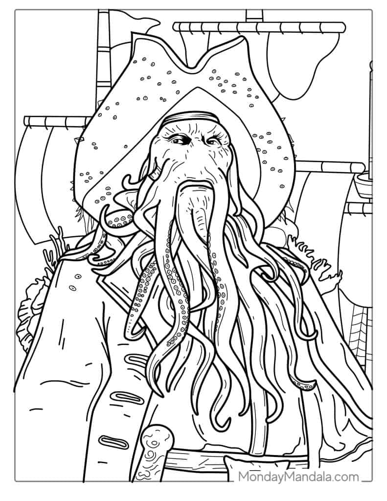 Pirate coloring pages free pdf printables