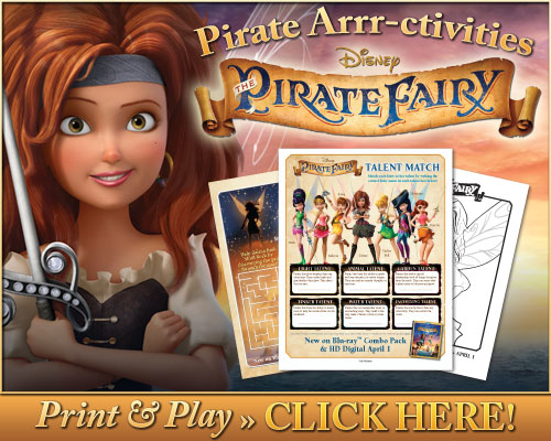 Free pirate fairy coloring pages and activity sheets