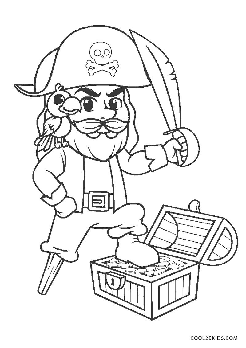 Free printable pirate coloring pages for kids