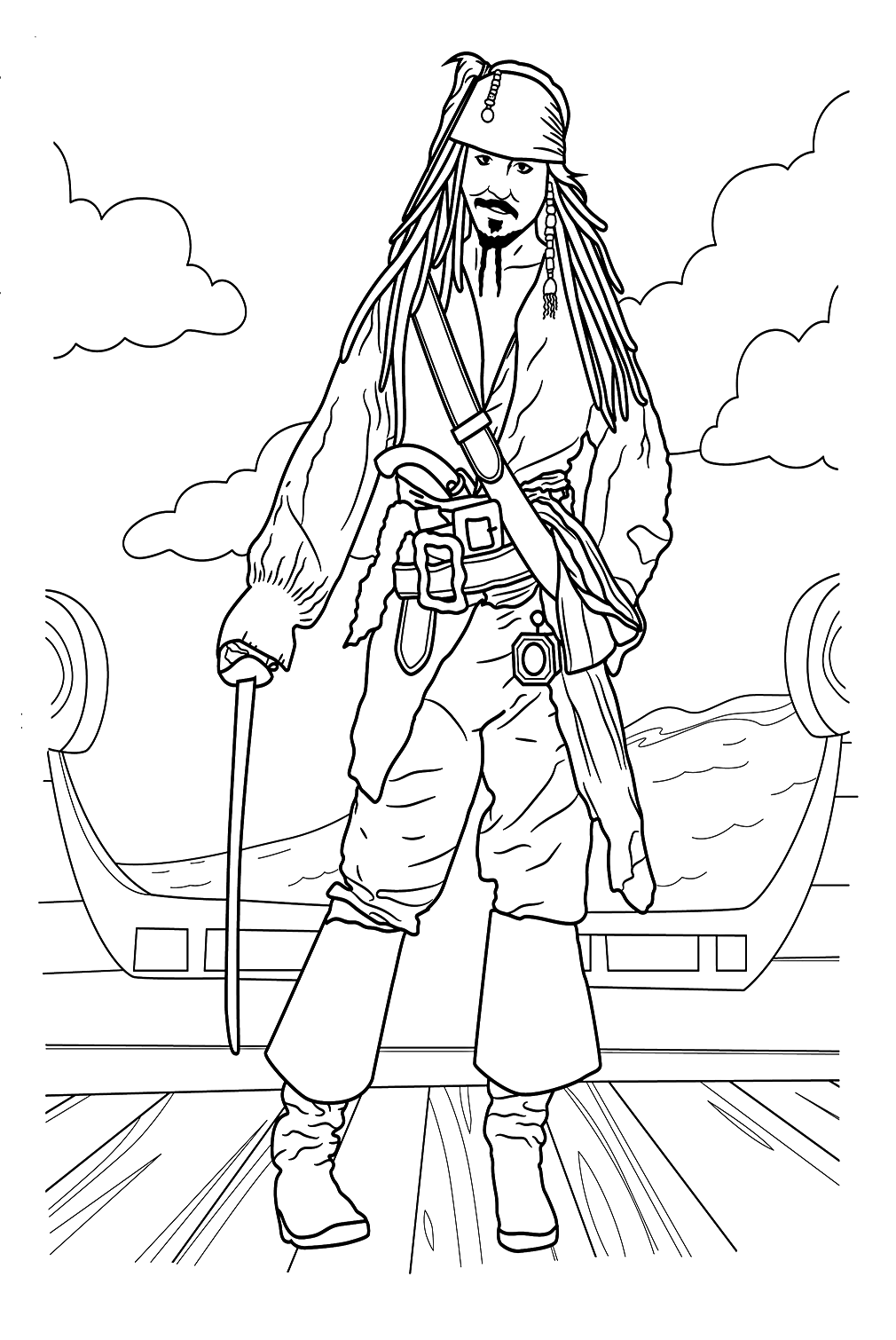 Pirate coloring pages