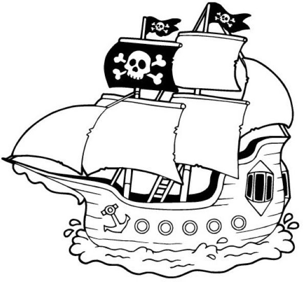 Printable pirate ships coloring pages pdf