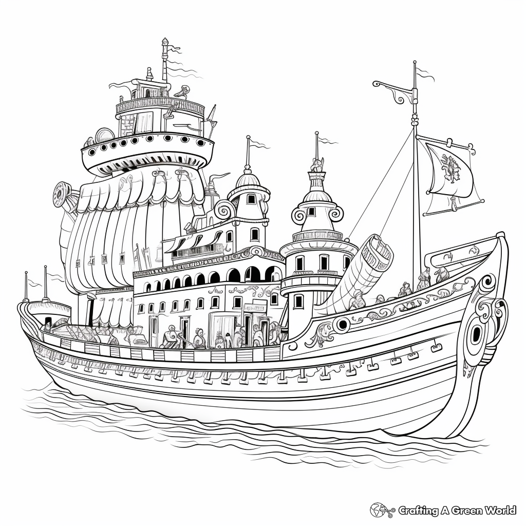 Boat coloring pages