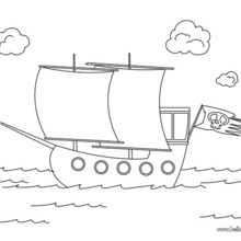 Pirate boat coloring pages