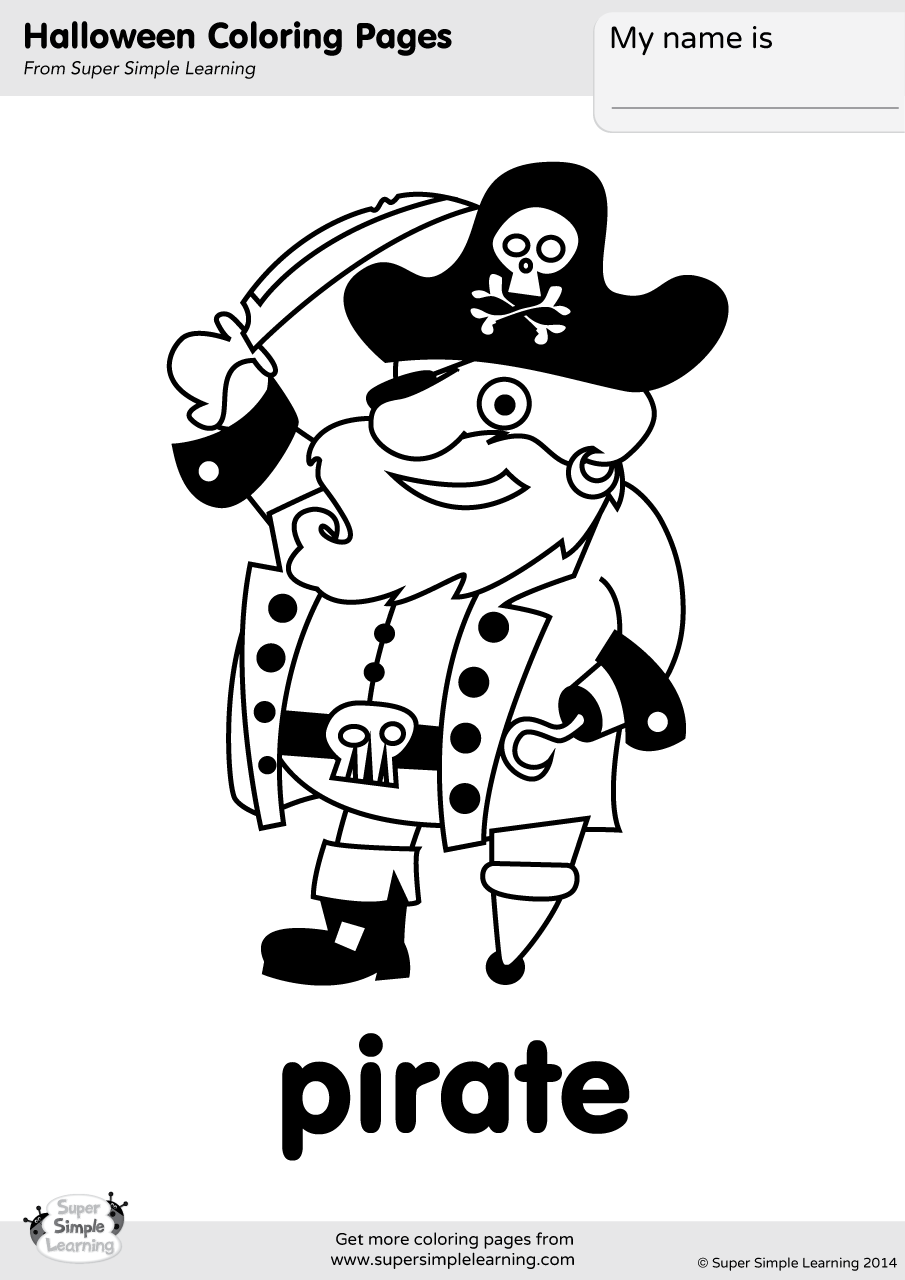 Pirate coloring page