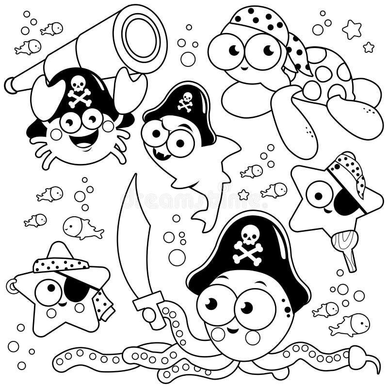 Pirate coloring book stock illustrations â pirate coloring book stock illustrations vectors clipart