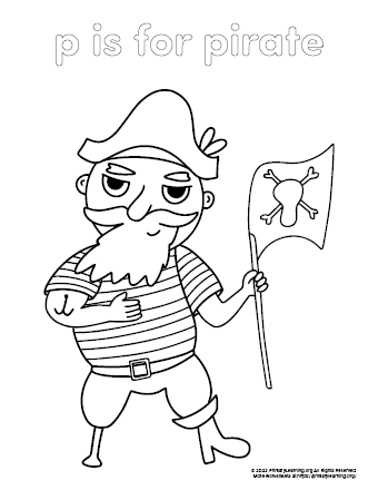 Pirate coloring page