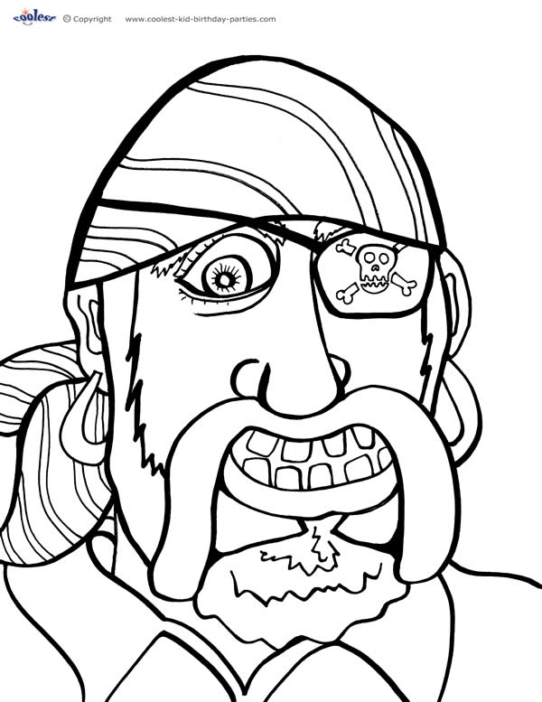 Printable pirate coloring page