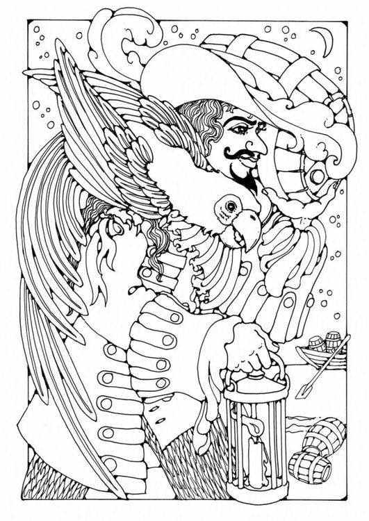 Coloring page pirate