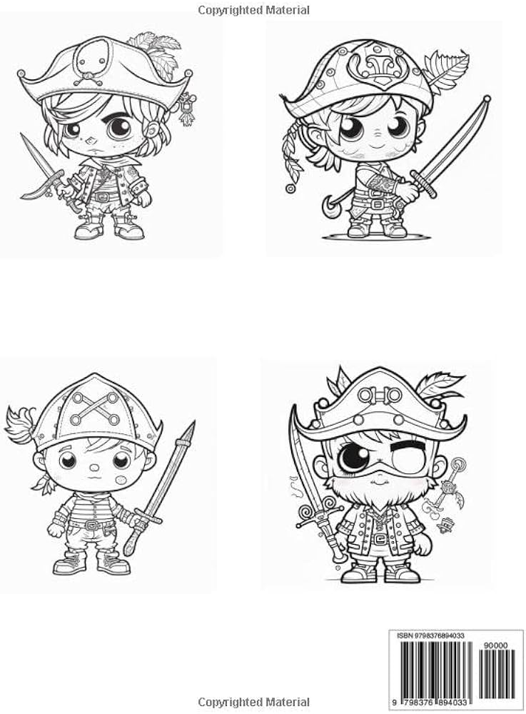 Sail the seven seas with cute pirate coloring pages for kids coloring pages for kids coloring book pirates coloring page cute pirates coloring pages burrell steven books