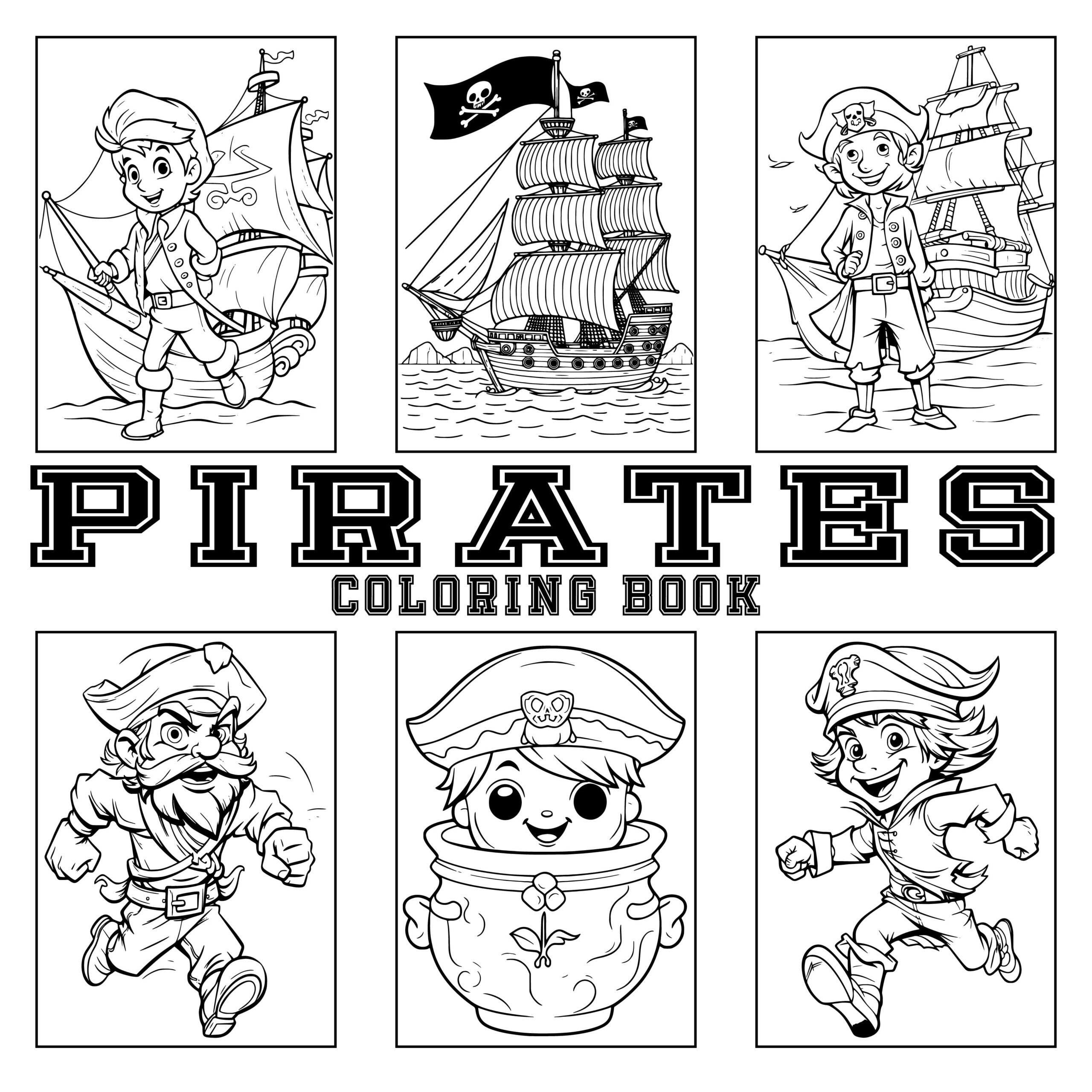 Pirates coloring book pirates coloring pages for kids made by teachers