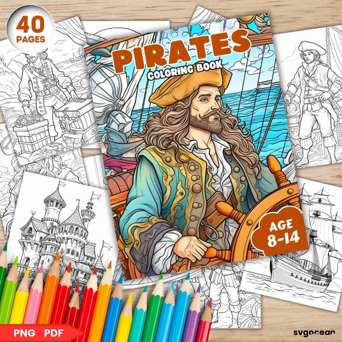 Pirates coloring book coloring pages for kids