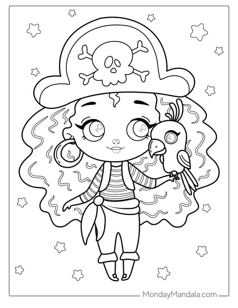 Pirate coloring pages free pdf printables