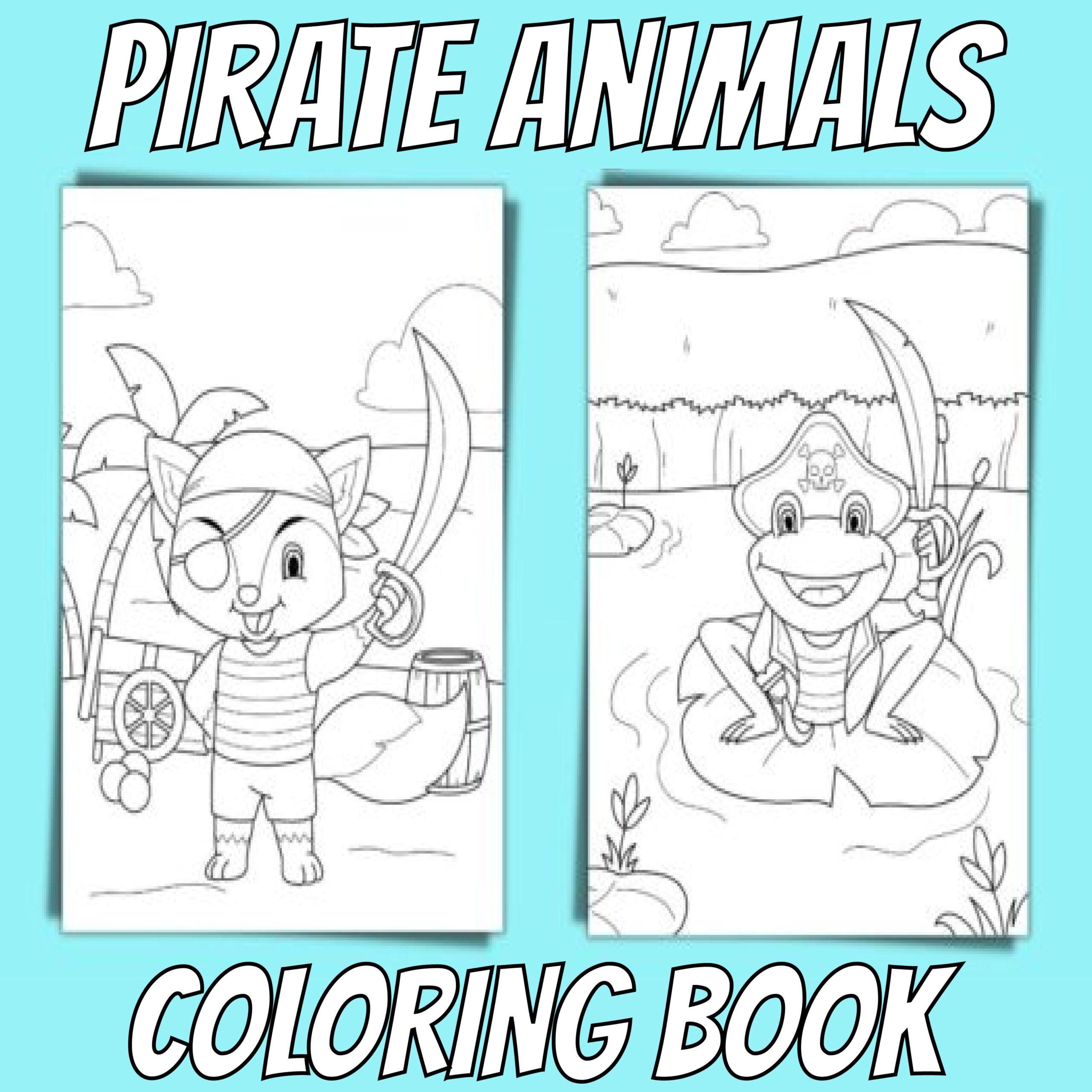 Pirate animals coloring book pirate animals coloring pages made by teachers