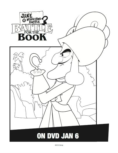 Jake and the neverland pirates captain hook coloring page