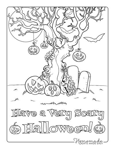 Free printable halloween coloring pages