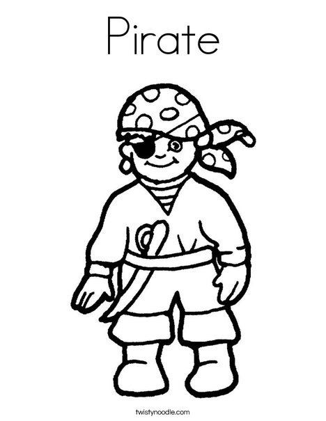 Pirate coloring page