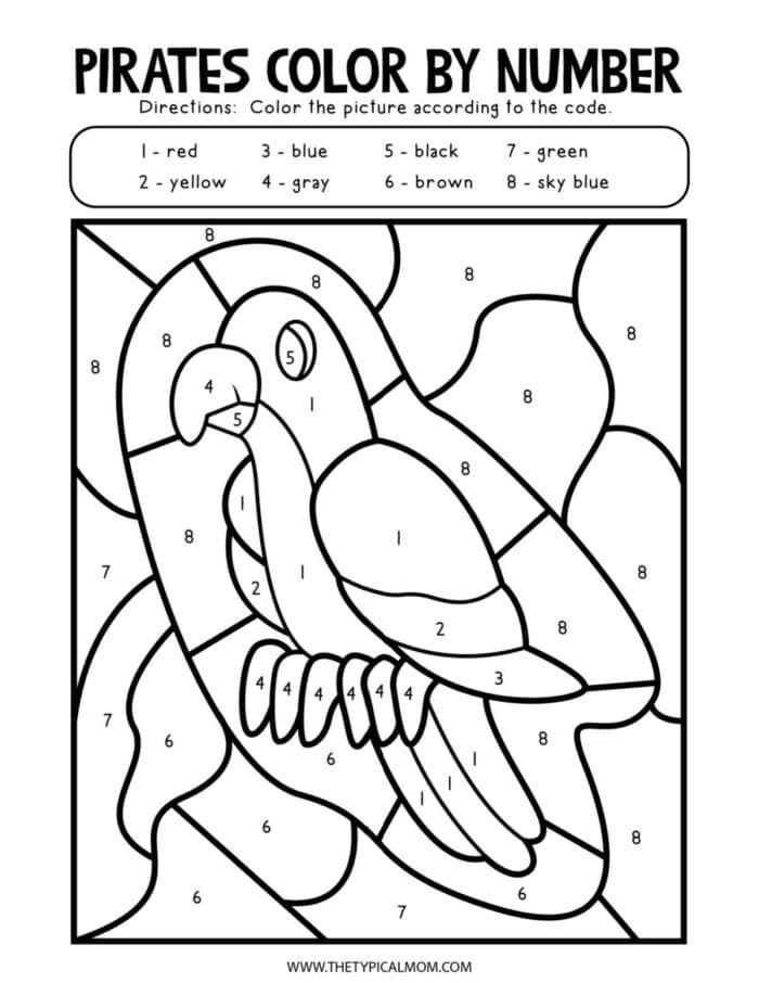 Free pirate coloring pages