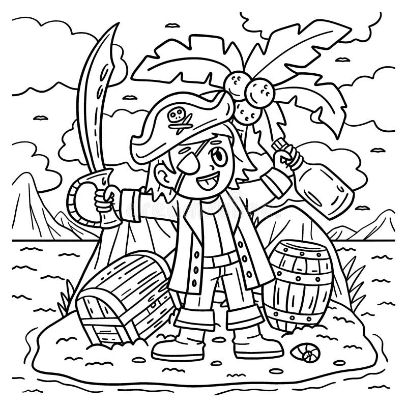 Island coloring page stock illustrations â island coloring page stock illustrations vectors clipart