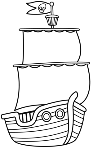 Pirate ship coloring page free printable coloring pages