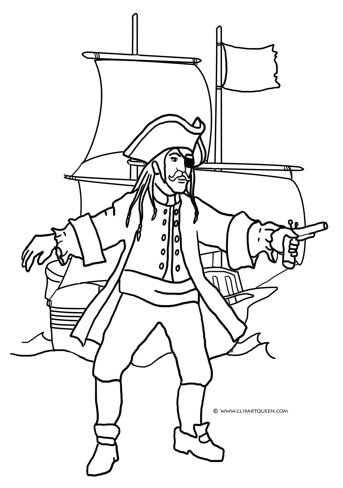 Pirate coloring pages