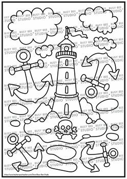 Coloring pages pirates by busy bee studio tpt