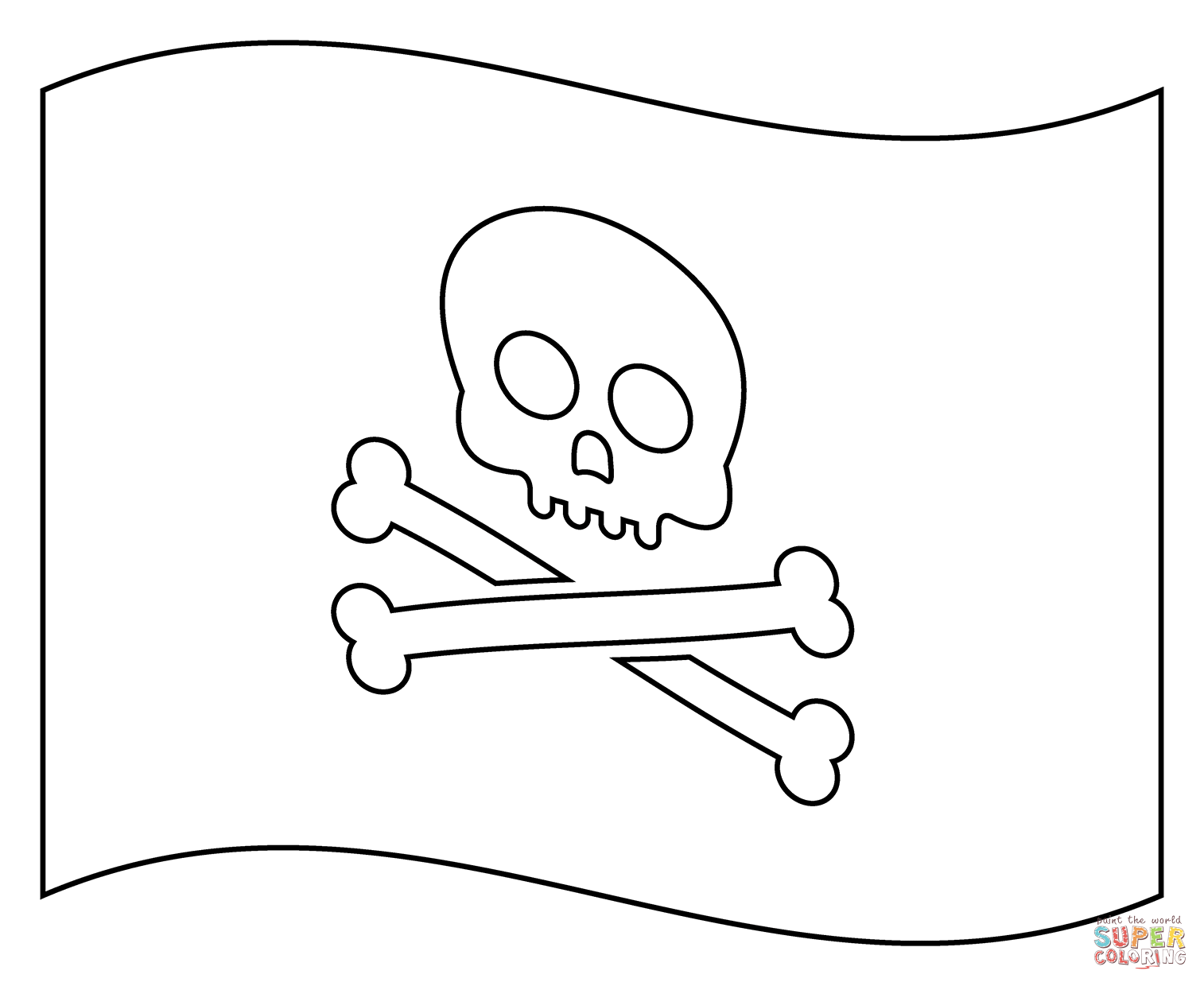 Pirate flag emoji coloring page free printable coloring pages