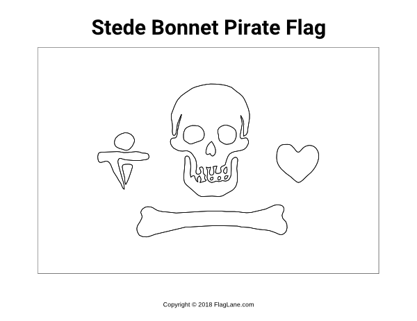 Free pirate flag coloring pages