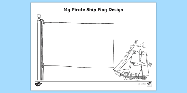 Pirate flag louring design a flag primary resource