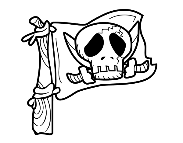 Jolly roger coloring page