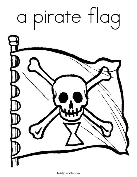 A pirate flag coloring page