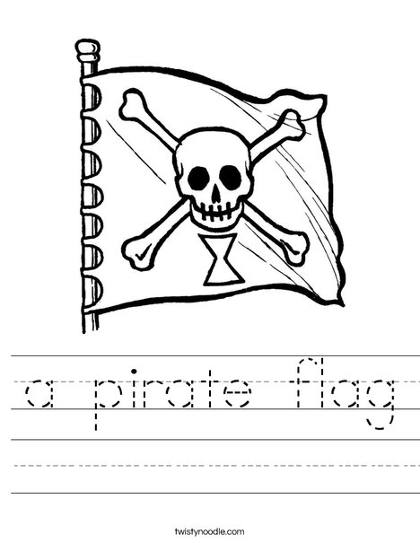 A pirate flag worksheet