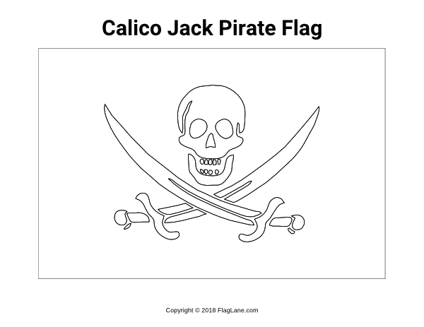 Free pirate flag coloring pages