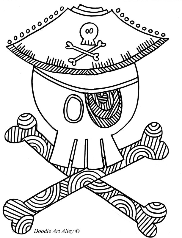 Pirate coloring pages