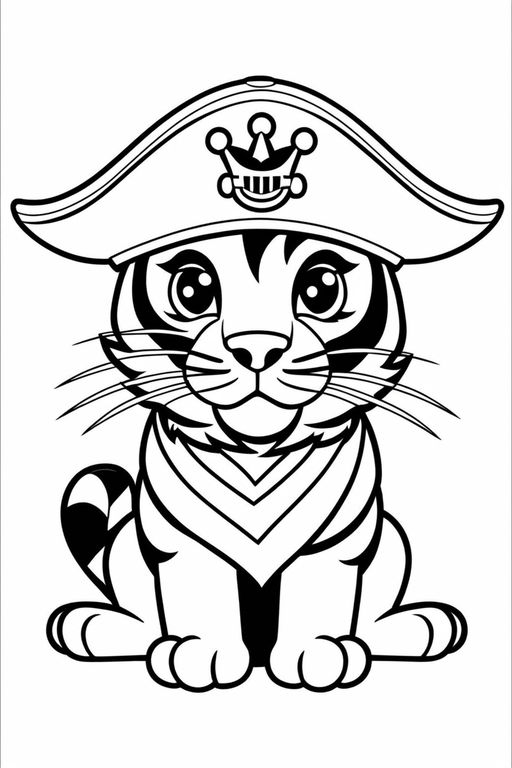 Pirate cat cartoon