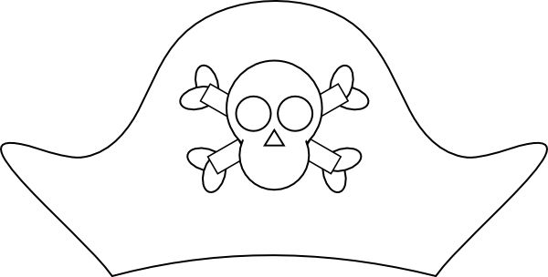 Pirate hate colouring pages pirate hat template hat template pirate hats