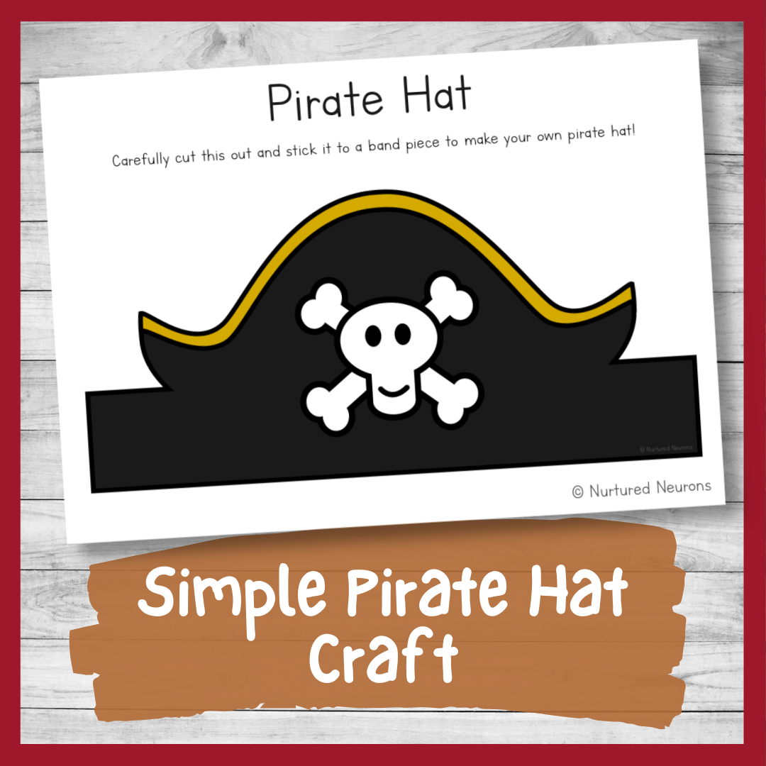 Printable pirate hat headband templates super simple diy craft