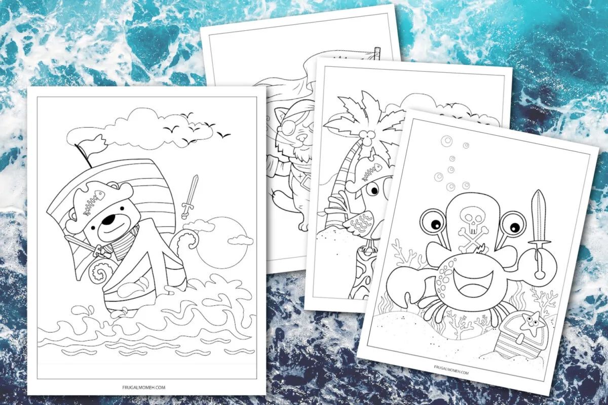 Free printable pirate colouring pages for kids