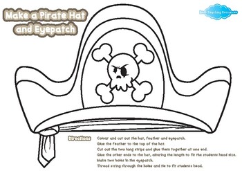 Pirate hat and eye patch craft by bens teaching resources tpt