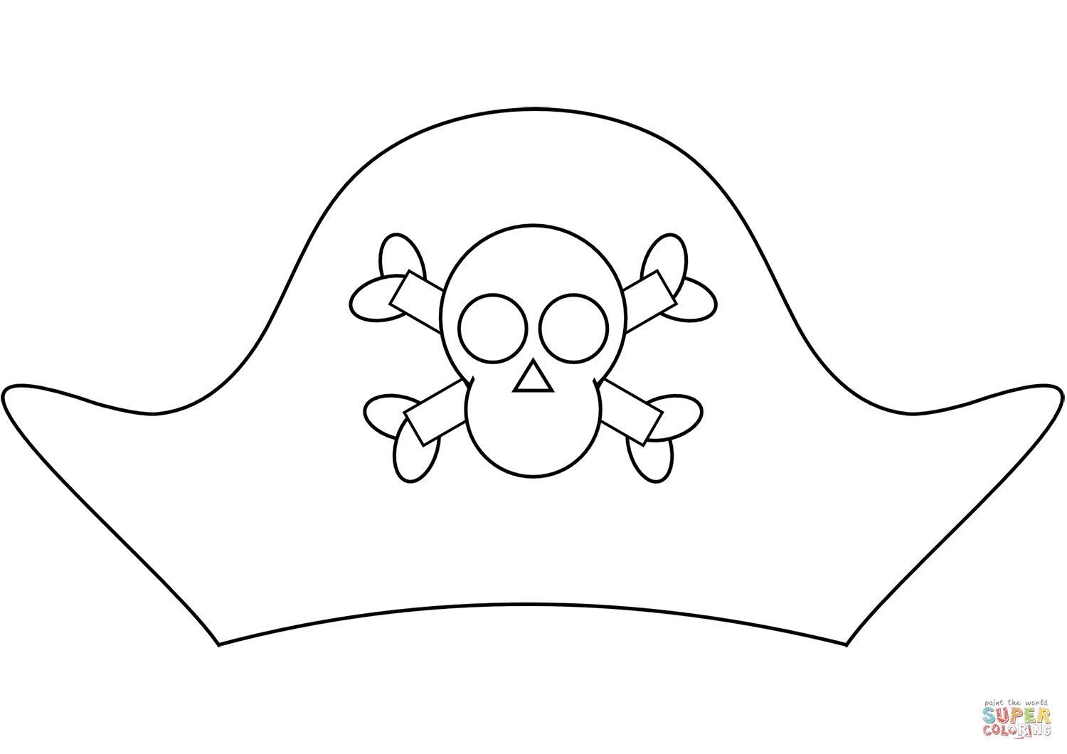 Free printable pirate hat template