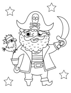 Pirate coloring pages free printable sheets