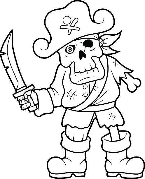 Zombie pirate stock illustration