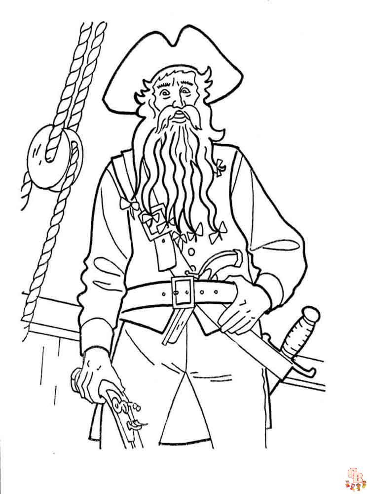 Pirate coloring pages free printable sheets for kids