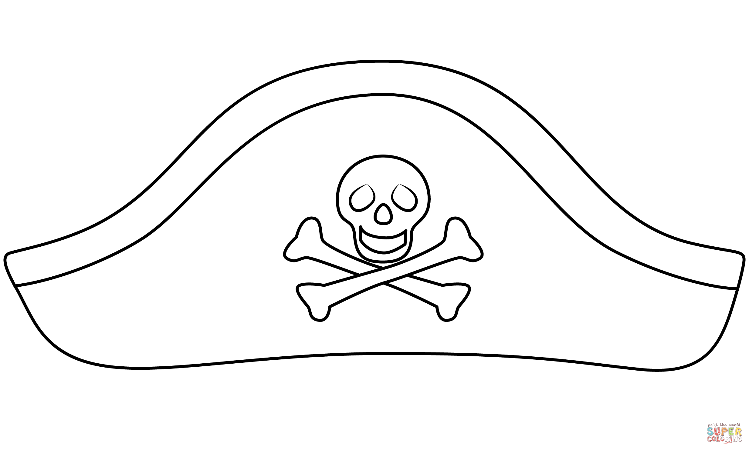 Pirate hat coloring page free printable coloring pages