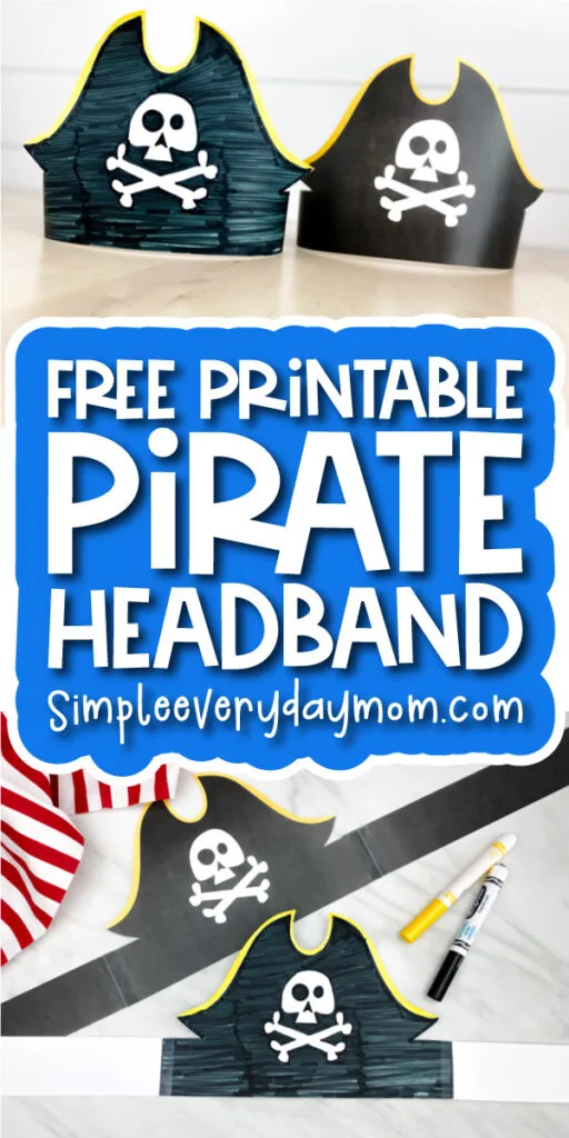 Free printable pirate headband for kids