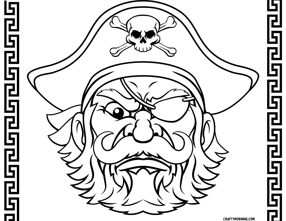 Pirate coloring pages free printables